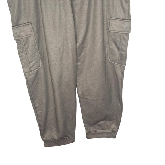 Reebok Pants Mens 3XL Gray Cargo Joggers Fleece Lined Elastic Waist Drawstring - Picture 14 of 16